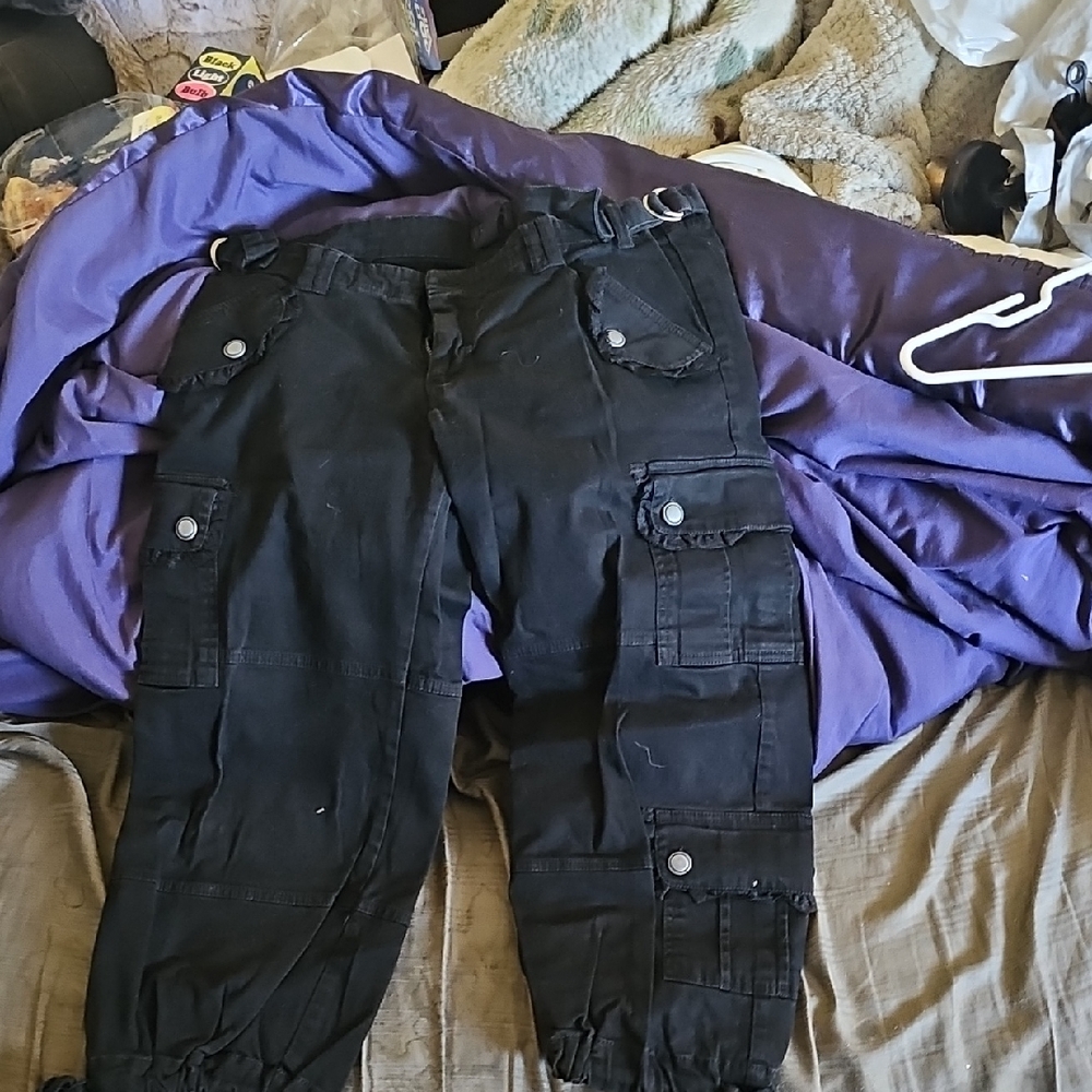 Morbid Threads Dark Cargo Capris